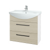 Dreja Umývadlová skrinka TAKE IT SZZ2 75 - N01 Biela lesk / Úchytka T06 / D04 Dub