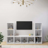 TV skříňky 3 ks bílé 107 x 35 x 37 cm dřevotříska Bílá 3079961