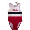 Detské plavky - Fila jeden -kus outfit. 98 biela, námornícka modrá, modrá, viacfarebná (FILA ONE Rýchlosť kostýmov Veľkosť 98-104)