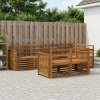 Rohová sofa sada 6 pcs Přírodní Masivní akátové dřevo 3384475