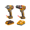 INGCO Akumulátorový silový set 20 V Príklepová vŕtačka-skrutkovač 66 Nm + Príklepový skrutkovač 1/2