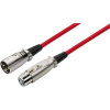 Monacor MEC-100/RT XLR kábel [1x XLR zástrčka - 1x XLR zásuvka] 1 m červená; 0061770