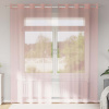 vidaXL Voálové závesy s priechodkami 2 ks Ružové 140x245 cm - Ružová - 252288-267917