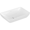 VILLEROY & BOCH Venticello umývadlo na dosku (k čiastočnému zapusteniu), bez otvoru, s prepadom, 550 x 360 mm, biela alpská, s povrchom CeramicPlus, 411355R1