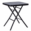 DomTextilu 42963 Čierny skladací záhradný stôl 60 cm