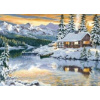 Norimpex diamantové maľovanie Chata v horách 30 x 40cm