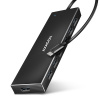 AXAGON HUE-F7C, 7x USB 3.2 Gen 1 ALU FLAT CHARGING hub, micro USB napájecí konektor, kabel USB-C 30cm HUE-F7C