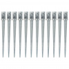 zahrada-XL Kotviace hroty 12 ks, strieborné 8x8x91 cm, pozinkovaná oceľ 145412