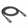 Kábel Akyga USB typ C - USB typ C 1 m sivý