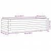vidaXL Záhradný kvetináč biely 90x40x26,5 cm masívna borovica - Biela - 142189-88101