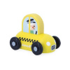 Janod Cross roads Drevené auto na tlačenie Taxi žlté