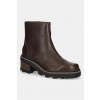 Kožené členkové topánky Sorel JOAN NOW ZIP BOOTIE hnedá farba, na podpätku, jemne zateplené, 2138431256 EUR 40