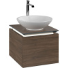 VILLEROY & BOCH Legato závesná skrinka pod umývadlo na dosku (umývadlo v strede), 1 zásuvka, s LED osvetlením, 450 x 500 x 380 mm, Arizona Oak, B565L0VH