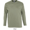 SOL´S MONARCH / Pánske tričko s dlhým rukávom - khaki XXL