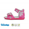 D.D.Step Kožené flexibilné sandále G075 srdiečko - dark pink Veľkosť-obuvi: 19