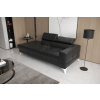 Nábytek PEGAS s.r.o. Sofa TOSCANIA II lenoška 205 cm přírodní kůže - černá kůže, levá strana