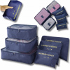 Cestovné organizéry 6 ks 12 x 30 x 38 cm modré