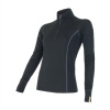 Triko dlouhé dámské SENSOR MERINO ACTIVE zip černé M