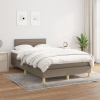 vidaXL Boxspring posteľ s matracom sivohnedý 120x200 cm látka - Šedohnedá - 166713-101079