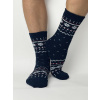 Tmavomodré zimné ponožky s nórskym vzorom, VYBRAŤ VEĽKOSŤ BIELIZNE 40 - 43