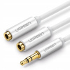 UGREEN KÁBEL ADAPTÉR ROZDEĽOVAČ AUDIO AUX SLÚCHADLÁ MIKROFÓN MINIJACK 20 CM