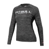 PitBull West Coast - dámsky rashguard s dlhým rukávom PERFORMANCE šedé melírovanie XL