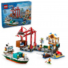 LEGO® City 60422 Prístav s nákladnou loďou