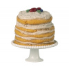Maileg Torta s podnosom pre myšky Off white