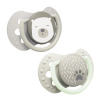 LOVI Dudlík svítící silikonový dynamický mini BUDDY BEAR 0-2m 2ks