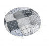 Bellatex Sedák Adéla prošívaný kulatý, Patchwork šedý - průměr 40 cm