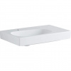 Geberit Citterio - Umývadlo 750x500 mm, otvor na batériu vľavo, bez prepadu, s odkladacou plochou vpravo, s KeraTect, biela 500.545.01.1