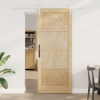 VidaXL Posuvné dvere s kompletom príslušenstva 86 x 211 cm, masívne borovicové drevo,