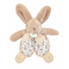 Plyšový zajačik na maznanie Bunny Comforter Sand Beige Doudou et Compagnie v darčekovom balení béžový 18 cm od 0 mes