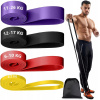 Sada na cvičenie 4 odporové gumy FITNESS power band crossfit na zdvíhanie