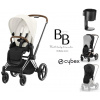 Set Cybex Priam 4 Matt Black + Seat Pack 2024 s doplnkami ZADARMO Off White