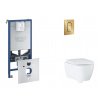 Grohe Rapid SLX Set predstenovej inštalácie, klozetu, dosky SoftClose a tlačidla Arena Cosmopolitan S, kefovaný Cool Sunrise SANI11BB4119-GR