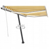 Ručne rolovateľná markíza s LED, 350 x 250 cm, žltá