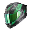 Integrální helma Scorpion Exo-1500 Carbon Air Platted černá/zelená 2XL