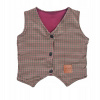 Teplaková súprava - Detský oblek Mati vyrobil 80 vínových (Elegantná vesta Pepitka béžovej 80)