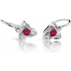 Dívčí naušnice na patent Cutie C2203-B Ruby Dark
