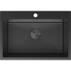 Mexen Solix nerezový kuchynský drez, jedno-komorový 650 x 450 mm, čierny HC - 6403651000-70HC