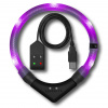 LEUCHTIE Easy Charge USB LED svietiaci obojok levanduľový transparentný 40 cm