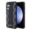 DKNY PU kožený károvaný vzor Magsafe zadný kryt pre Samsung Galaxy S24+ Black