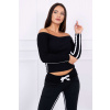 Dámska súprava MI8958 s dvojitým pruhom čierna