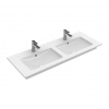 Villeroy & Boch Venticello - Dvojumývadlo na skrinku 1300x500 mm pre dve 1-otvorové batérie, alpská biela 4111DL01