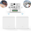 Dotykový stmievač Huayi, dvojitý vypínač, biely, bezdrôtový, 10 A