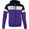 Joma Tréningová mikina CREW IV HOODIE JACKET PURPLE-BLACK Veľkosť: XXL