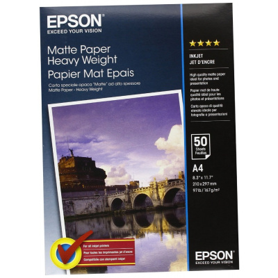 Epson matte heavy weigh/ 167g/m2/ A4 (50 ks) C13S041256