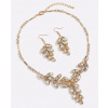 B-TOP Elegantná šperková súprava s kvapkovými kryštálmi v zlatom tóne