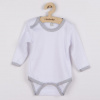 NEW BABY Dojčenské body New Baby so sivým lemom - 80
